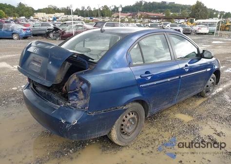 2007 Hyundai Accent Gls from USA, damaged, VIN KMHCN46C87U110610
